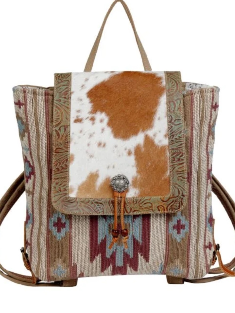 Myra Bag Cowhide Southwestern Backpack